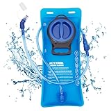 JOYHILL 1.5L 2L 3L TPU Trinkblase mit Beissventil, auslaufsicher Wasserbehälter, Trinkbeutel wasserdichte Trinkrucksack Wanderrucksack für Bergsteigen Campen Kampieren Radfahren Wandern