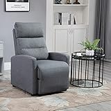 Mingone Relaxsessel, Fernsehsessel mit Liegefunktion, TV-Sessel mit Taschenfederkern, Gepolstert Liegesessel, Ruhesessel bis 150 kg belastbar für Wohnzimmer, Schlafzimmer Grau