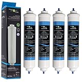 4x FilterLogic FFL-191X externe Wasserfilter ersetzen SAMSUNG DA29-10105J, HAFEX/EXP, HAFEX EXP/LG 5231JA2010B, 5231JA2010C / HAIER 0060823485A / WHIRLPOOL USC-100 Kühlschrankfilter - Filter