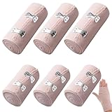 6 Rollen Elastische Bandage,Elastische Binde, Elastischer Verband,Kompressionsbinden,Verband,Bandagen,Bandage,Selbstklebender Verband,Elastische Medizinische Fixierbinde,für Handgelenke Knöchel Knie