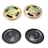 Gump's grocery Metallgehäuse, rund, interner Magnet-Lautsprecher, 8 Ohm, kleine Lautsprecher, Mikro-Lautsprecher für Mini-Lautsprecher, DVD, EVD (28 mm - 8R-2 W), 4 Stück