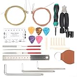 Gitarren-Reparatur-Werkzeug-Set, Gitarren-Reparatur-Werkzeug, praktischer Edelstahl für Banjo, E-Gitarre, Ukulele, Mandoline