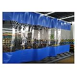 Industrielle blaue Vinyl-Garagen-Trennwände, wasserdicht, für den Außenbereich, Terrasse, Trennwand, leicht zu reinigen und zu installieren, individuelle Größe, 3 x 3 m, transparente Planen für