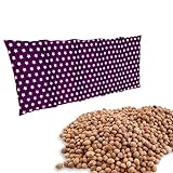 Edel Living Großes Kirschkernkissen - Entspannungskissen - Heizkissen für Mikrowelle (Wärmekissen) - langes Relaxkissen - Kirschkern-Kissen (lila)