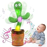 GEWDW Sprechender Tanzender Kaktus Plüschtier, Dancing Cactus Toy, Elektronischer Plüschpuppengeschenke für Internationale Kindertagsgeschenke