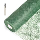 SWAWIS Vlies Tischläufer Rolle - 30cm x 25M, Hochzeit & Geburtstag, Grün, Tischband & Deko