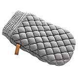 FRCOLOR Herren Badetuch herrengeschenkidee body scrubber men Rückenpeeling-Handschuh Doppelseitiger Körperpeeling-Handschuh empfindlich sprühen Badehandtücher Körperwäscher Schwamm Grey