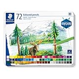 STAEDTLER Buntstifte, klassisches Sechskantformat, weiche Mine, hoch pigmentierte Farben, Metalletui mit 72 leuchtenden Farben, 146C 72