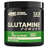 Optimum Nutrition Glutamin-Pulver, l-Glutamin-Aminosäure-Pulver, Nahrungsergänzungsmittel vor und nach dem Training Shake, nicht aromatisiert, 123 Portionen, 630 g
