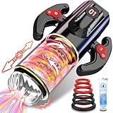 Elektrischer Masturbator Cup Sex Spielzeug für die Männer - Masturbieren für Männer mit 9 Teleskopfunktion & Saugmodi & Rotationsmodi,Taschenmuschi für die Männer Blowjob Penis Vibrator Trainer Sextoy