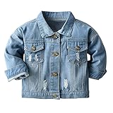 Generisch Pullover Mädchen Sweatshirt Kinder Kleidung Top Casual Sport Taschen Top Mantel Denim Daunen Baby Jacke Jacke Jeans Kleinkind Jungen Mantel & (Blue, 2-3 Years)