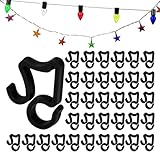 GOLRISEN 100 Stück Dachrinnenhaken Lichterkette Kunststoff Lichterkette Halterung Outdoor Weihnachtslicht Clip Mini Dachrinnenhalter für weihnachtsbeleuchtung LED Dekorative Lichterketten (Schwarz)