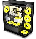FOIFKIN PC-Gehäuse – vorinstallierter 3 PWM ARGB-Lüfter, ATX Mid-Tower Gaming-PC-Gehäuse, mit Typ-C, F3 Schwarz
