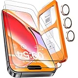 TOCOL 2+1 Stück für iPhone 15 Pro Max für Panzerglas mit Kameraschutz, Auto-Installation Full Screen Ultra-Klar 9H Stoßfest Kratzfest Anti-Fingerabdruck Anti-Bläschen, Kompatibel mit Hülle, Wüstensand