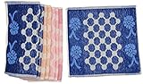 Ilkadim Export 8 Stück Waschlappen 100% Baumwolle, 30 x 30cm, Set farbig gemischt, (Blüte Gitter)