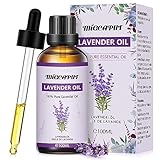 Migcaput Ätherische Öle lavendelöl 100 ml,100% Natürliche ätherische Öle, Ätherisches Aromatherapieöl von Erstklassige Qualität, Duftöle für Diffusor, Luftbefeuchter, Entspannen, Massage, Bad