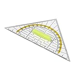 3 Stück Zeichnung Set, Lineal 15cm und 20 cm, Geodreieck 14cm Enthält Winkelmesser mit Griff, Transparent Flexibel zum Kreise Zeic, Ideal zum Zeichnen Kartografieren Modellieren