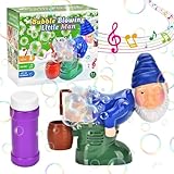 OKESYO Santa Claus Bubble Fart Blower mit Lichtern und Musik Christmas Santa Claus Bubble Blower Santa Bubble Blowing Machine Weihnachtsmann Seifenblasenmaschine für Weihnachten Geschenke (Blau)