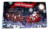 Fahne/Flagge Frohe Weihnachten Rentiere schwarz 90 x 150 cm