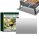 Matte - Feuerschutzdecke, Hochtemperaturschutz, Faltbarer Wärmeschutz, langlebige rutschfeste Schicht | Outdoor Feuerfeste Matte für Sie