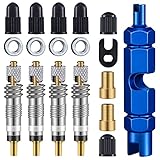 Dacitiery 18 STK Presta-Ventilkernset, Fahrradventil Set Ventiladapter Französisches Fahrrad-Ventil für Fahrradventil Adapter für Fahrräder und Mountainbikes