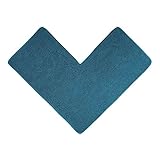 WohnDirect Eck Duschmatte 100 x 100 x 50 cm | Petrol - rutschfest & Waschbar - idealer Duschvorleger für eckige Duschkabinen zum Set kombinierbar - Badematten & Badteppiche