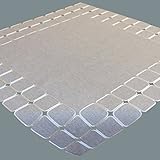 Raebel Tischdecke grau 85 x 85 cm hellgrau Ecru Kurbelstickerei Quadrate Weihnachtsdecke Weihnachtsdeko Mitteldecke Tischdekoration