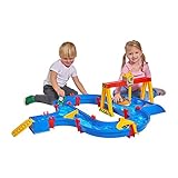 AquaPlay - ContainerPort - Wasserbahn mit beweglichem Kranarm, viele Spielfunktionen, Spieleset inklusive Containerboot, Amphie-Truck und Zwei Spielfiguren, für Kinder ab 3 Jahren