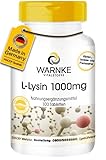 Lysin Tabletten - 1000mg - vegan - 100 Tabletten - Aminosäure | Warnke Vitalstoffe - Deutsche Apothekenqualität