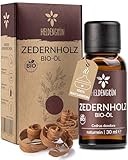 Heldengrün© BIO Zedernholzöl [100% NATURREIN] - Zedernöl Bio aus nachhaltigem Himalaya Zeder - Echter Zedernholz Duft - Ätherische Öle Zedernholz