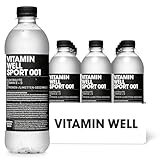 Vitamin Well Sport 001 - Sportgetränk mit Elektrolyten, Vitaminen B & D, Magnesium, Zitronen-/Limettengeschmack, 500ml, 12er-Pack (inkl. pfand)
