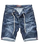 Rock Creek Herren Sweat Shorts Jeansshorts Denim Short Kurze Hose Herrenshorts Sommer Sweatshort Stretch Bermudas Blau RC-2200 Explorer Blue W38