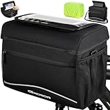GXCROR 8L Fahrradtasche,Lenkertasche Fahrrad,Fahrradtasche Lenker,Mit Lenkeradapter,Touchscreen,Schultergurt,Fahrradtaschen,Fahrrad Tasche Fahrradkorb Vorne Ebike