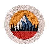 Finally Home Kleiner Berge Patch zum Aufbügeln | Vintage Berg Patches Mini Baum Bügelbild Wald Aufbügler Bäume Aufnäher Wanderer Outdoor Bügelpatch