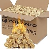 TOSANEO 10kg Öko Anzünder Holzwolle Anzündwolle Kaminanzünder Grillanzünder Ofenanzünder Holzanzünder Feueranzünder Grill Kamin Ofen Holz