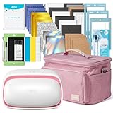Likcut Glee S501 Plottermaschine, Mini Schneideplotter mit Kartenset, Einsteigerset mit Tragetasche, Rosa