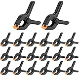 20 Stück Federklemmen, 2 Zoll Hochleistungs Nylon Federklemmen, Einhandzwinge Kunststoff, Spannklemmen für die Holzbearbeitung für DIY-Projekte, Fotostudios, Fotohintergrund