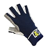 crazy4sailing Damen Herren Segelhandschuhe Racing - 5 Finger-frei, Farbe:Navyblau, Größe:L