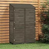 Lawn & Garden Gartenhaus Anthrazit 102x52x174,5 cm Massivholz FirHome & Garden