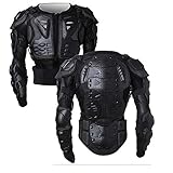 Wildken Motorrad Schutz Jacke Pro Motocross ATV Protektorenjacke mit Rückenprotektor Motorradjacke Scooter MTB Enduro für Damen und Herren (Schwarz, 3XL)