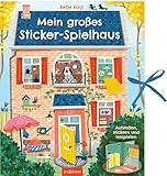 Mein großes Sticker-Spielhaus: Aufstellen, stickern und losspielen | Innovative Kombination aus Puppenhaus & Stickerbuch, mit 300 Aufklebern