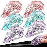 Zeawavsl 6er-Pack Kleberoller, Doppelseitiges Klebeband, Kleber-Mausrad – Doppelseitiges Klebeband FüR Scrapbooking, Fotokleber Und Bastelprojekte, 6 Mm X 6 M