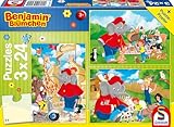 Im Zoo. Puzzle 3 x 24 Teile: Kinderpuzzle Benjamin Blümchen