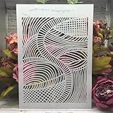 Schablonen zum Basteln, A4, 29 cm, unregelmäßige Geometrie, rechteckig, wiederverwendbar, Schablonen zum Malen auf Holz, Leinwand, Papier, Stoff, Boden, Fliesen, Wand, DIY-Kunsthandwerk, Stil E