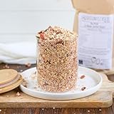 süssundclever.de® Bio Erdbeer-Dattel Müsli | 800g | vegan | mit 22% Dattelwürfel und 6% Erdbeergrieß gefriergetrocknet | Frühstücksmüsli | ohne Zuckerzusatz oder Aromen | mit gepufften Amaranth