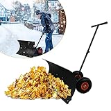Yznahre Schneeschieber Schneeschaufel mit Rädern, Schneeschaufeln Komfortables Schneeräumen 5-Fach Schneeschild Schneeschild Schneeschieber Extra breite Schneepflug 74 cm