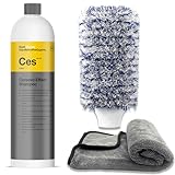Koch Chemie Ceramic Effect Shampoo Ces 1L Set mit Versiegelungseffekt Waschhandschuh Trockentuch Autoshampoo Keramik Schutzeffekt Keramik Versiegelung Auto