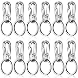 benlidoner 12 Stück Metall Karabiner Schlüsselanhänger Zinklegierung Schlüsselringe mit Karabiner Karabinerhaken Schnellverschluss Keychain Robuster Autoschlüsselhalter für Herren und Damen