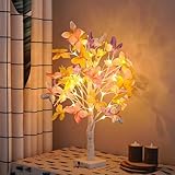 Schmetterling LED Baum Lichter, LED Lichterbaum, Baum Licht Warmweiß Verstellbare Äste, 24 LED Baum Lampe Dekobaum Belichtet Baumbeleuchtung Innen Deko,USB/Batteriebetrieben (Weiß)