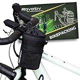 Rovativ® Bikepacking Snack-Pack [1,4 Liter] Food-Pouch - Lenkertasche mit extra Außenfach - für Gravelbike, Rennrad und MTB
